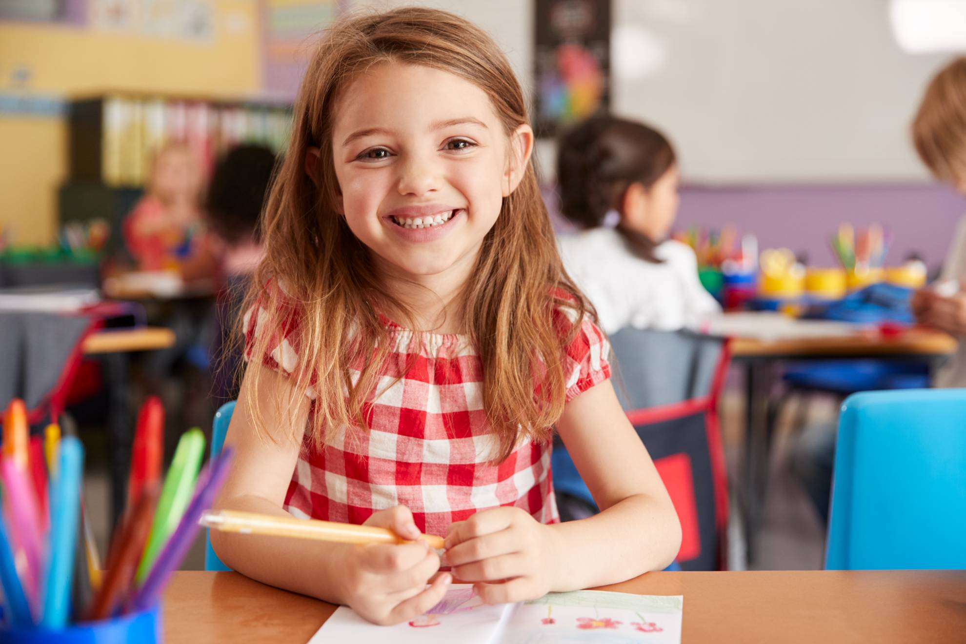 Portrait of smiling female elementary school pupil 2022 02 02 05 09 44 